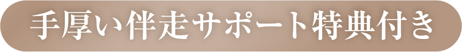 手厚い伴走サポート特典付き